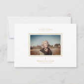 Golden Chic Sophisticated Minimalist Photo Funeral (Voorkant)