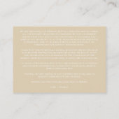 Golden Chic Wedding Minimalist Coronavirus Details Informatiekaartje (Achterkant)