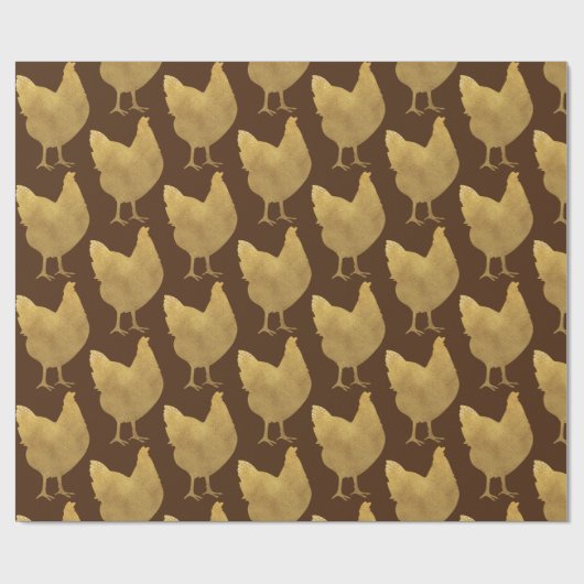 Golden Chickens Cadeaupapier (Vlak)