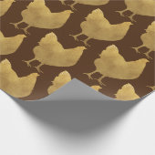 Golden Chickens Cadeaupapier (Hoek)