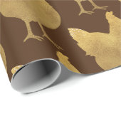 Golden Chickens Cadeaupapier (Rol Hoek)