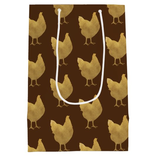 Golden Chickens Medium Cadeauzakje (Achterkant)