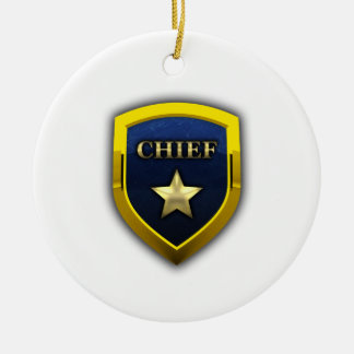 Golden Chief Badge Keramisch Ornament