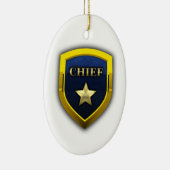 Golden Chief Badge Keramisch Ornament (Rechts)