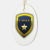 Golden Chief Badge Keramisch Ornament (Links)