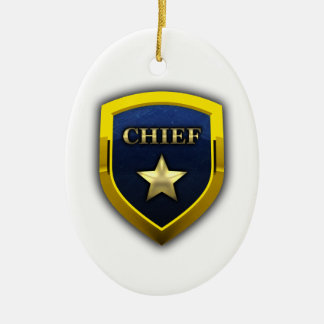 Golden Chief Badge Keramisch Ornament