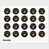 Golden Chile Ronde Sticker (Vel)