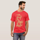 Golden Chinees Jaar van de Draak T-Shirt (Voorkant volledig)