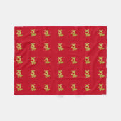 Golden Chinese Dragon Fleece Deken (Voorkant (Horizontaal))