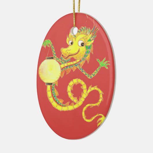 Golden Chinese Dragon Ornament (Links)