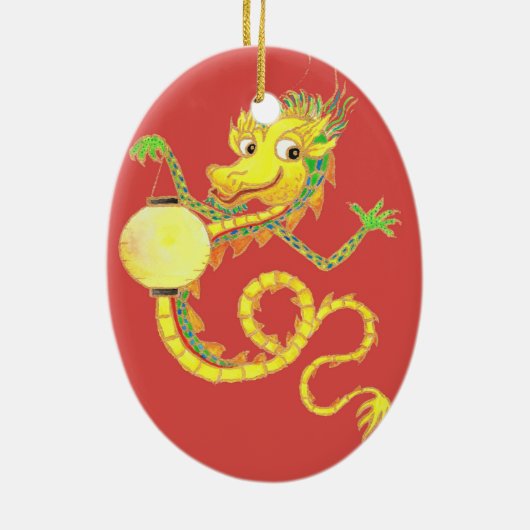 Golden Chinese Dragon Ornament (Achterkant)