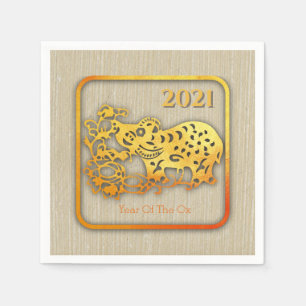 Golden Chinese papiersnijden 2021 PN Servet
