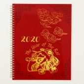 Golden Chinese papiersnijster 2020 Planner (Voorkant)