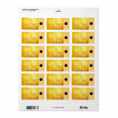 Golden Chinese Pig Papercut 2019 Monogram AdresL Etiket (Full Sheet)