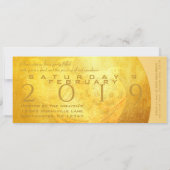 Golden Chinese Pig Papercut 2019 Monogram Uitnodig Kaart (Achterkant)