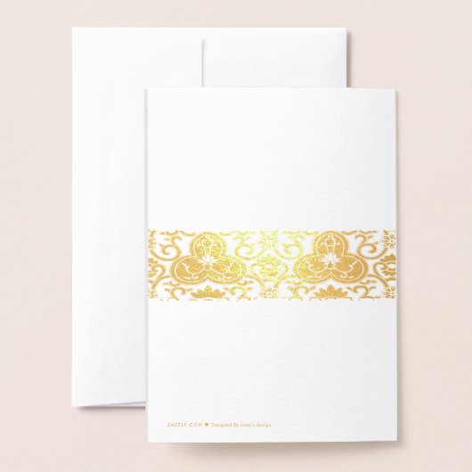 Golden Chinoiserie - bruiloft Dank u Folie Kaarten (Met envelop)