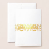 Golden Chinoiserie - bruiloft Dank u Folie Kaarten (Met envelop)