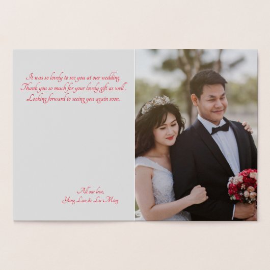 Golden Chinoiserie - bruiloft Dank u Folie Kaarten (Binnen)