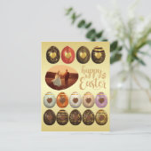 Golden Chocolate Eggs Easter Lijst Voeg je foto to Feestdagenkaart (Staand voorkant)