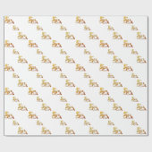 Golden Choo Choo Train Gift Wrap Cadeaupapier (Vlak)