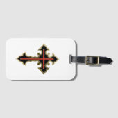 Golden Christelijk kruis Bagagelabel (Voorkant (horizontaal))