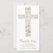 Golden Christelijk Kruis John 14 Sympathie Bedankt (Voorkant)