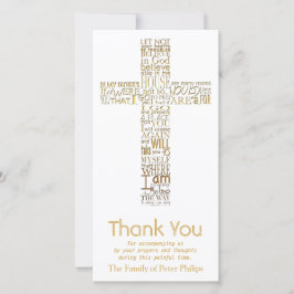 Golden Christelijk Kruis John 14 Sympathie Bedankt