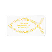 Golden Christelijke Fishes Etiket (Voorkant)