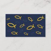 Golden Christelijke vis | INSPIREREND Visitekaartje (Achterkant)