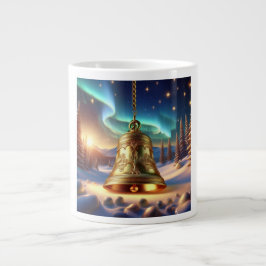 Golden Christmas Bell In A Snowy Winter Scene Grote Koffiekop