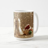 Golden Christmas Bell Mug – Festive Holiday Tree Koffiemok (Voorkant rechts)