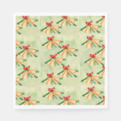 Golden Christmas Bells Art Style rood groen Servet (Voorkant)