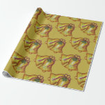 Golden Christmas Bells Gift Wrapping Paper Cadeaupapier<br><div class="desc">Klassieke kerstklokken versieren dit feestelijke,  vakantie inpakpapier. Het ontwerp is van originele kunst.</div>