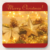 Golden Christmas Cork Onderzetter (Voorkant)