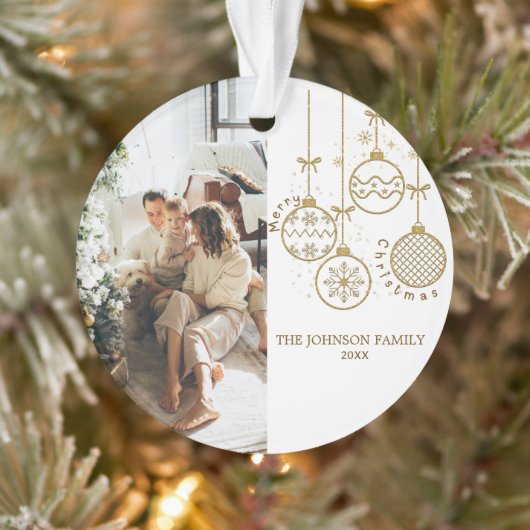 Golden Christmas Decoration Balls Foto Ornament (Boom)
