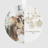 Golden Christmas Decoration Balls Foto Ornament (achterkant)