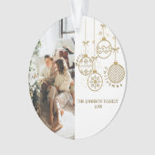Golden Christmas Decoration Balls Foto Ornament (voorkant)