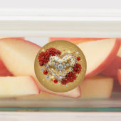 Golden Christmas Heart of Joy Labels (Aangebracht)