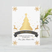 Golden Christmas Holiday Kaart (Staand voorkant)