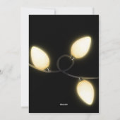 Golden Christmas Lights Een foto Feestdagenkaart (Achterkant)