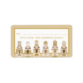 GOLDEN CHRISTMAS NOTENKRAKER CADEAU STICKER (Voorkant)