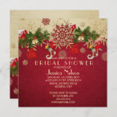 Golden Christmas Ornaments Rood Vrijgezellenfeest Kaart (Voorkant / Achterkant)