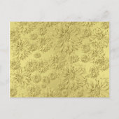 Golden Christmas Poinsettias op Folie papier Feestdagenkaart (Voorkant)