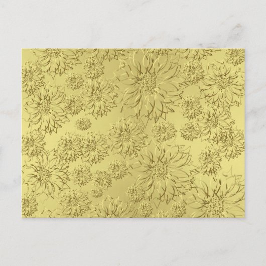 Golden Christmas Poinsettias op Folie papier Feestdagenkaart (Voorkant)
