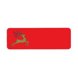 GOLDEN CHRISTMAS REINDEER ETIKET