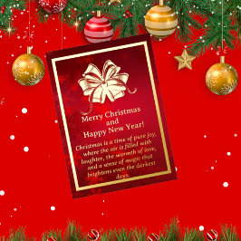 Golden Christmas Ribbon Folie Kaart