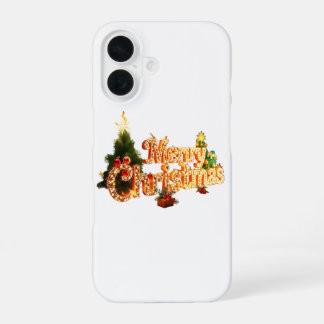 Golden Christmas Sparkle - Feestelijke boom iPhone 16 Hoesje