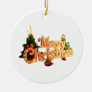 Golden Christmas Sparkle - Feestelijke boom Keramisch Ornament