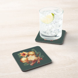 Golden Christmas Star with Cinnamon Bier Onderzetter