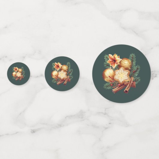 Golden Christmas Star with Cinnamon Confetti (Achterkanten)